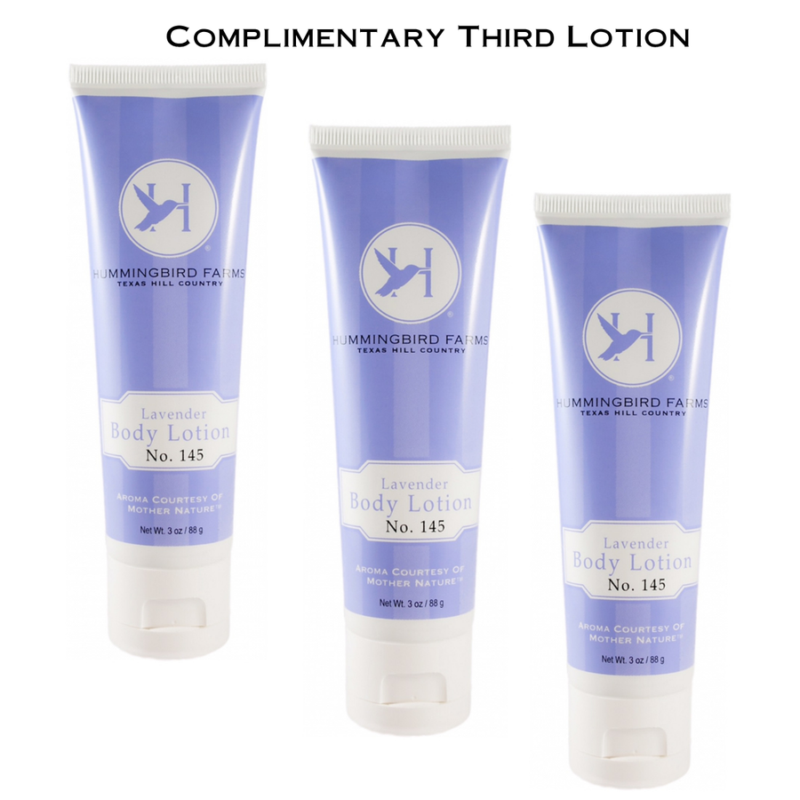 Trio of Lavender Aloe Lotion No. 145 (3oz tubes)
